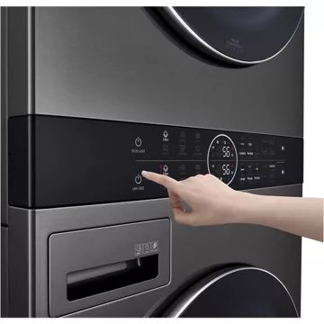 Lave linge séchant hublot 							LG				F761TOWERB Washtower