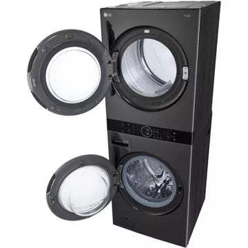 Lave linge séchant hublot 							LG				F761TOWERB Washtower